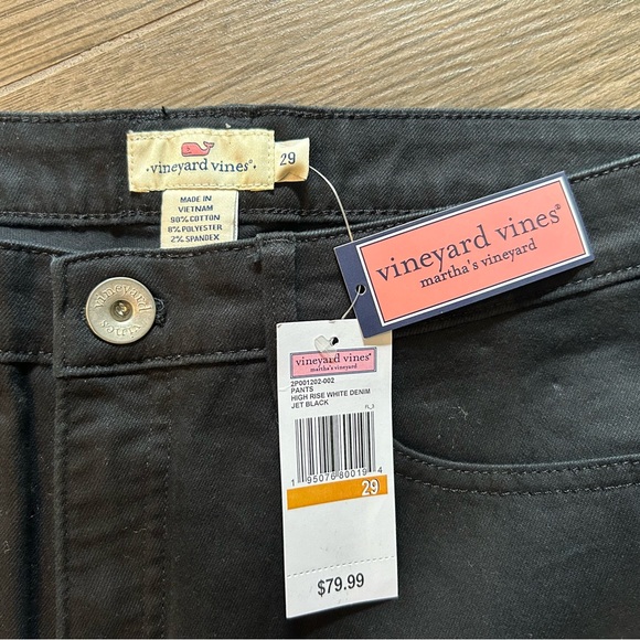 NWT Vineyard Vines black denim, high rise pants - Picture 1 of 3